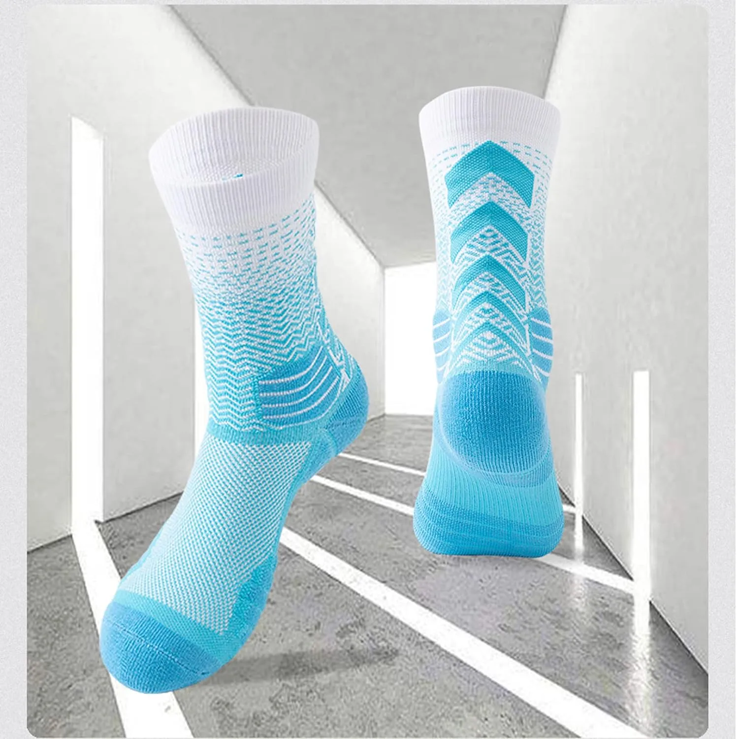 4Pairs Elite Basketball Socks Cushion Athletic Crew Socks Thick Performance Sport Soccer Towel Socks 7-12