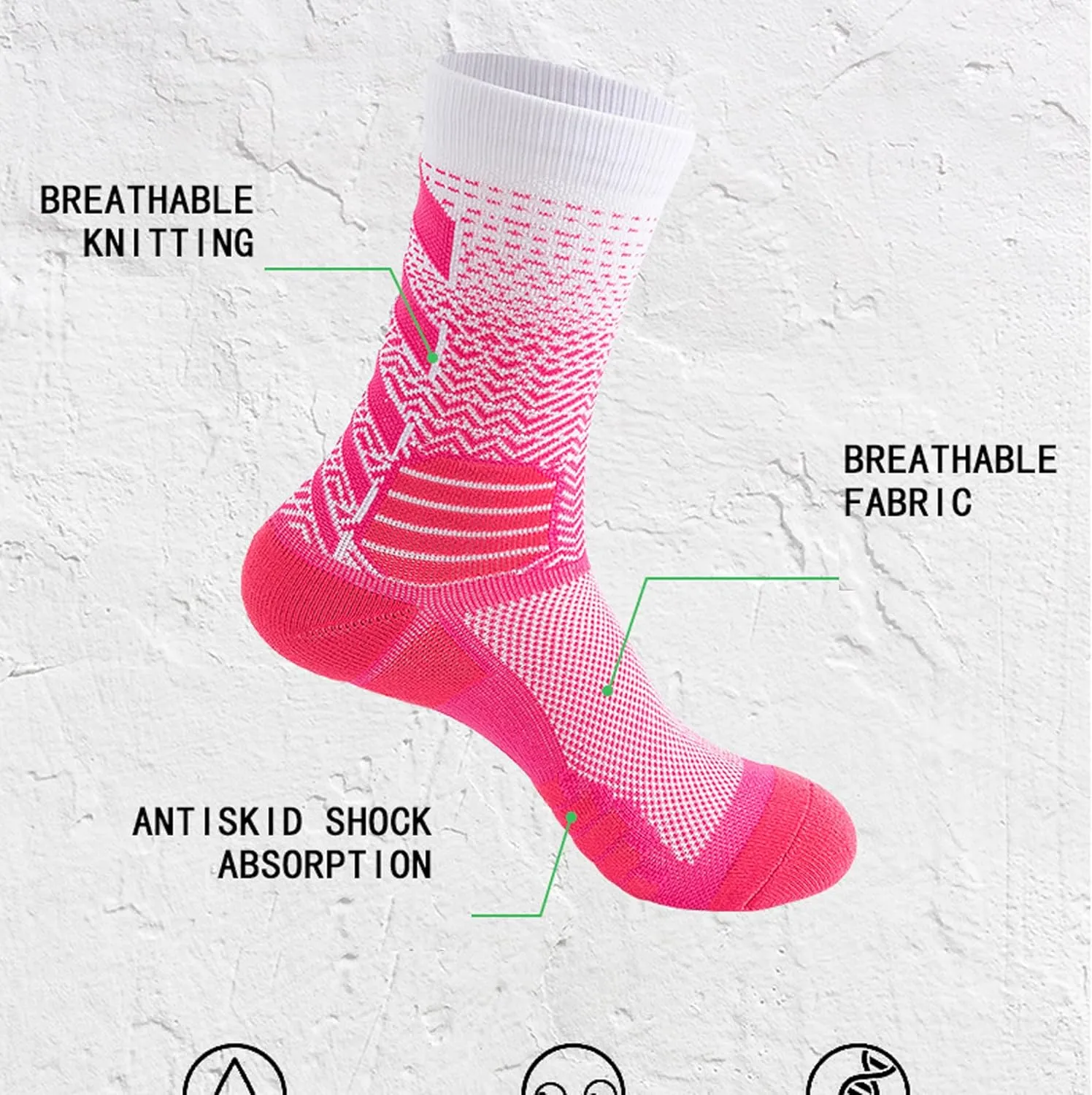 4Pairs Elite Basketball Socks Cushion Athletic Crew Socks Thick Performance Sport Soccer Towel Socks 7-12