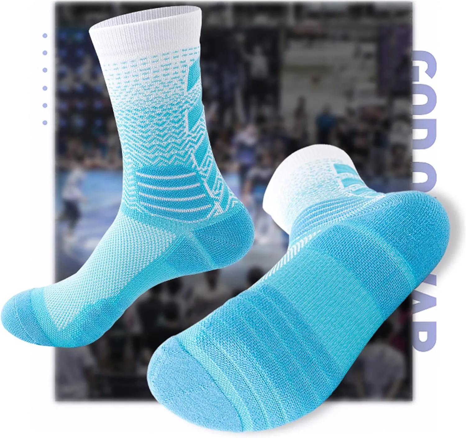 4Pairs Elite Basketball Socks Cushion Athletic Crew Socks Thick Performance Sport Soccer Towel Socks 7-12