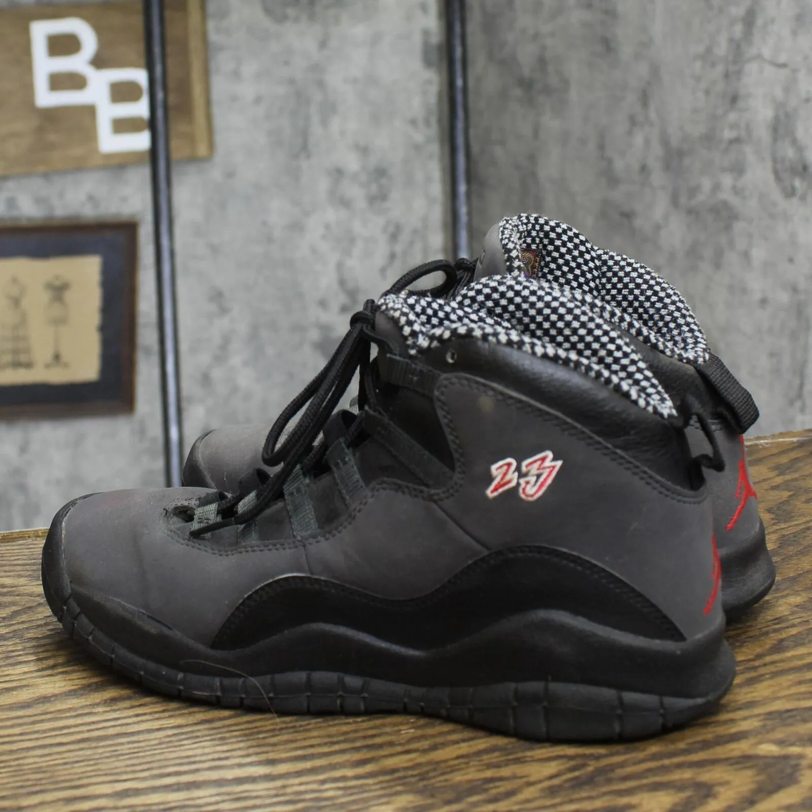 Air Jordan 10 Retro Youth Boys Lace High Top Basketball Shoes Black Multi 6.5Y