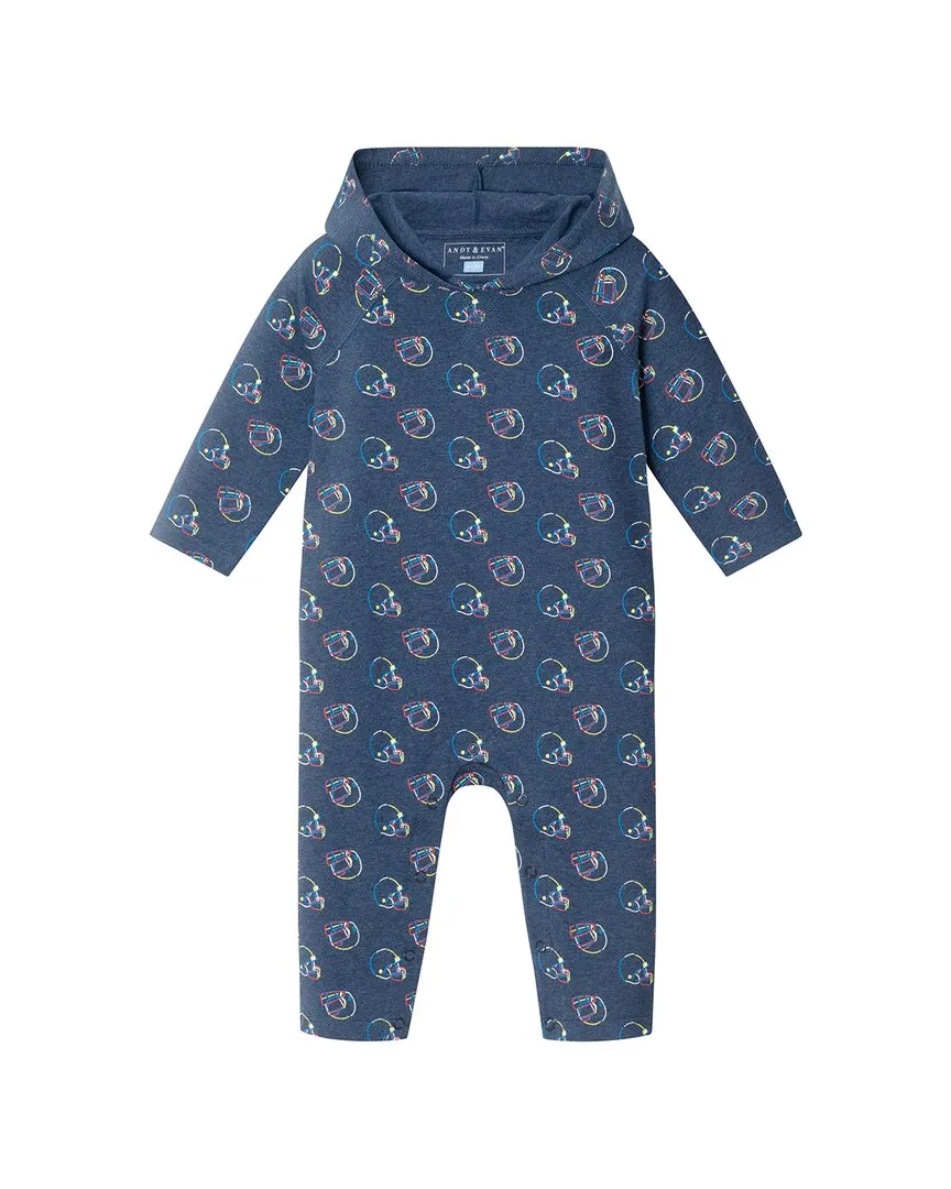 Andy & Evan Football Hooded Romper