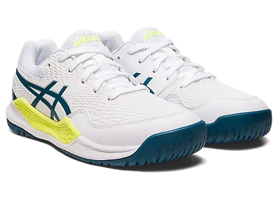 Asics Gel Resolution 9 GS (White/Restful Teal)