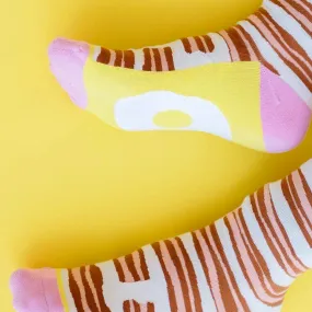 Bacon and Eggs Crew Sock