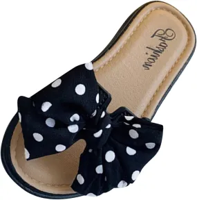 Beach Slippers Summer Sliders Sandals Toddler Baby Print Bow Open Toe Slippers Pool Shower Anti-Slip Shoes