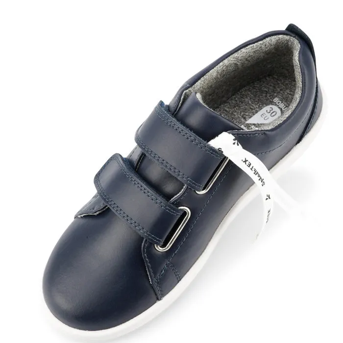 Bobux Kid  Plus Grass Court WATERPROOF Navy Leather Kicks 834916