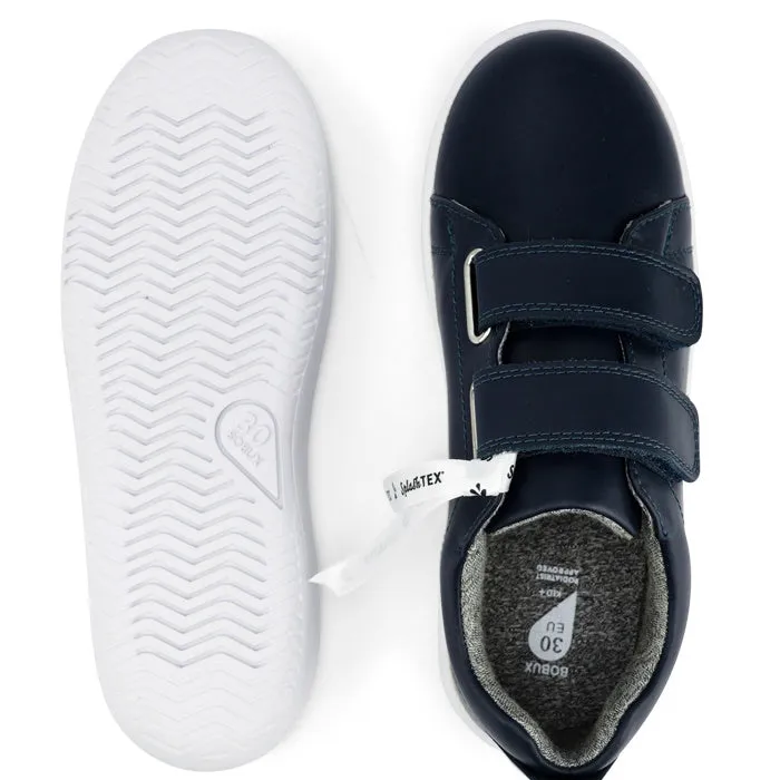 Bobux Kid  Plus Grass Court WATERPROOF Navy Leather Kicks 834916