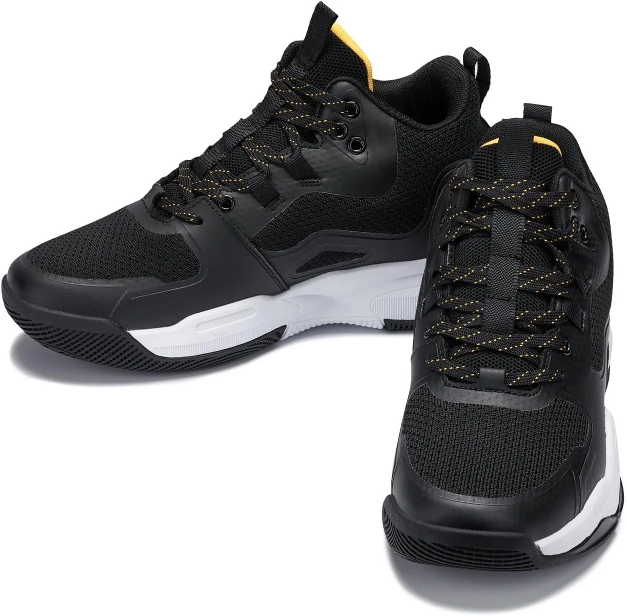 CALTO Men's Invisible Height Increasing Elevator Shoes - Basketball High-Top Sporty Sneakers - 3.0 Inches Taller