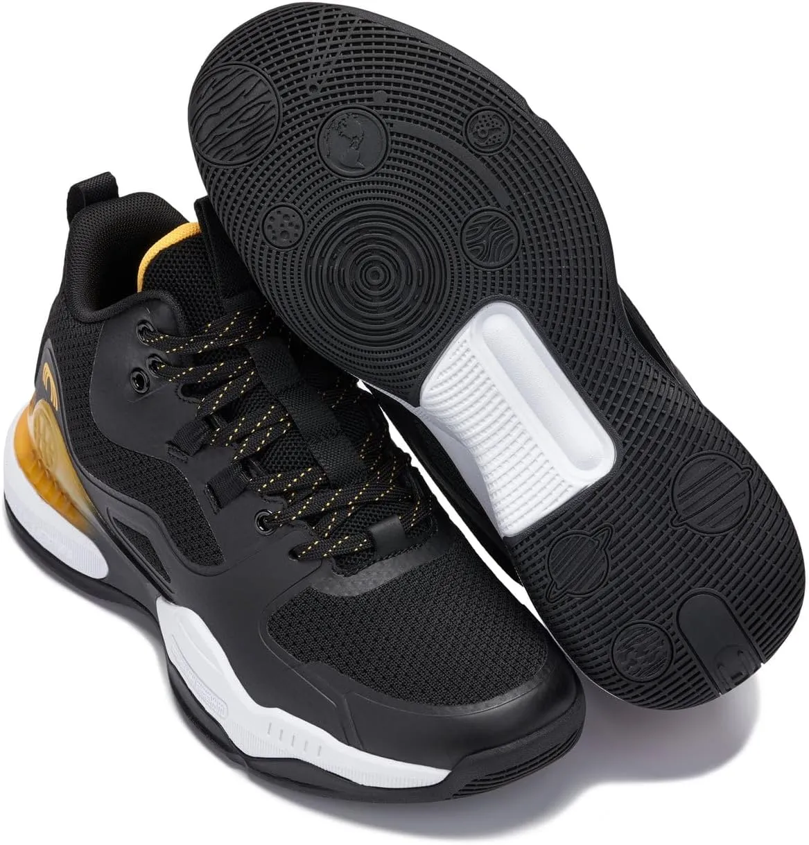 CALTO Men's Invisible Height Increasing Elevator Shoes - Basketball High-Top Sporty Sneakers - 3.0 Inches Taller