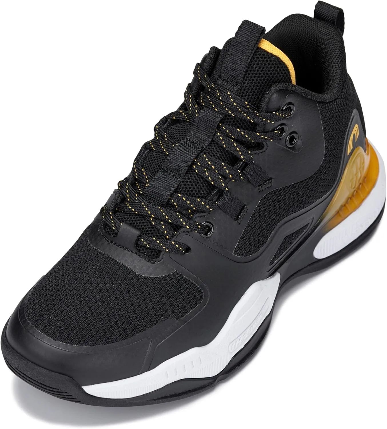 CALTO Men's Invisible Height Increasing Elevator Shoes - Basketball High-Top Sporty Sneakers - 3.0 Inches Taller