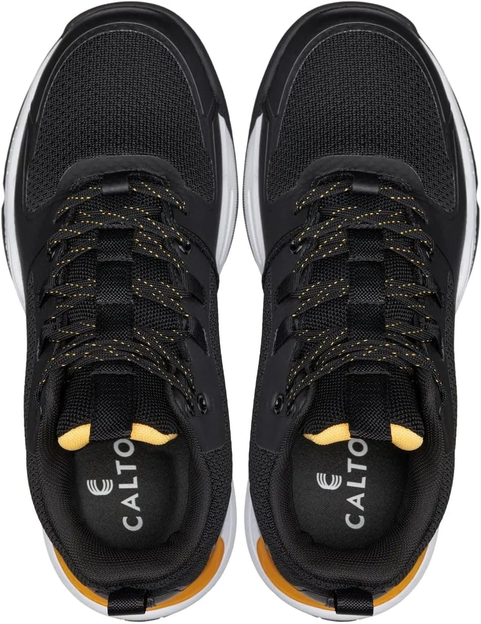 CALTO Men's Invisible Height Increasing Elevator Shoes - Basketball High-Top Sporty Sneakers - 3.0 Inches Taller