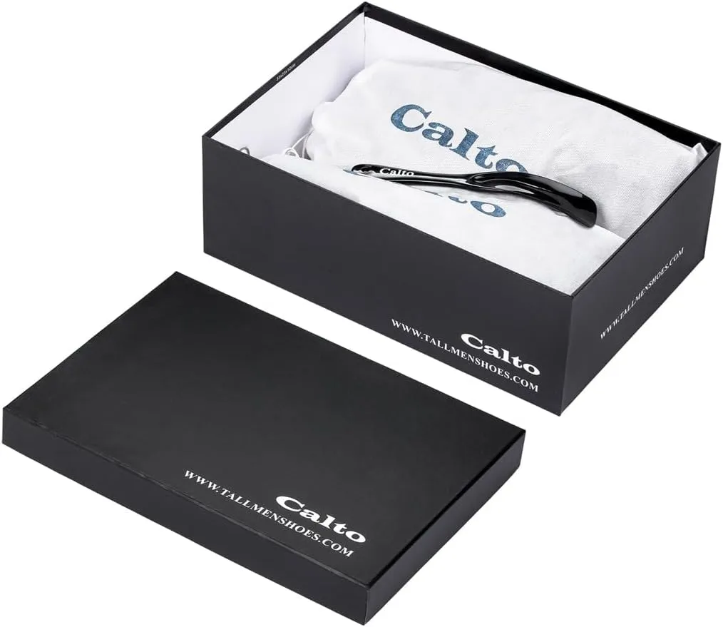 CALTO Men's Invisible Height Increasing Elevator Shoes - Basketball High-Top Sporty Sneakers - 3.0 Inches Taller