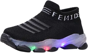 Cathalem Sneakers for Girls Boys Kids Baby LED Light Sneakers Walking Shoes 1-6 Years Old Kids Mesh Sport Running Shoes