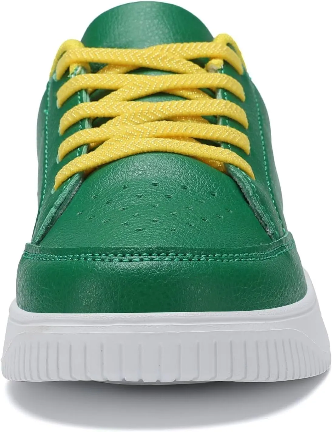 DSWED Unisex-Child Leather Lightweight Breathable Knit Athletic Running Sneakers for Kids Shoes for Boys Girls
