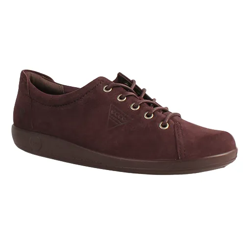 Ecco Ladies Laced Shoes - 206503 - Purple Suede