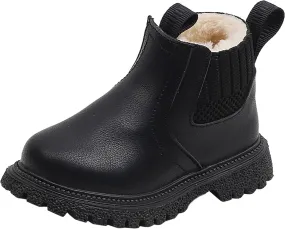 Girls Boots Kids Boys Winter Faux Fur Zipper Warm Fuzzy Go Kid's Cozy Walking Ankle Boots