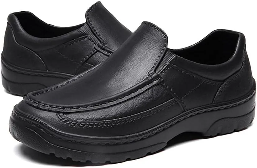 Hbeylia Slip On Loafers for Men Fashion Casual Waterproof Leather Walking Driving Shoes Soft Comfortable Memory Foam Low Top Fashion Sneakers Boat Shoes for Male