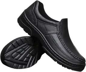 Hbeylia Slip On Loafers for Men Fashion Casual Waterproof Leather Walking Driving Shoes Soft Comfortable Memory Foam Low Top Fashion Sneakers Boat Shoes for Male
