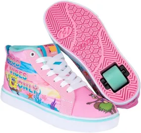 HEELYS Youth Kids Spongebob Racer Mid Top Wheels Skate Sneaker Shoes
