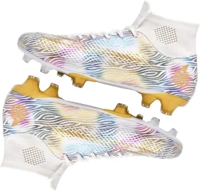 HESBITEUL Mens Athletic Outdoor Indoor Comfortable Soccer Shoes Boys Football Student Cleats Sneaker Shoes High Gripping Power