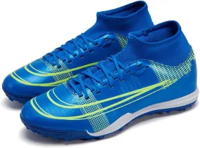 HESBITEUL Mens Athletic Outdoor Indoor Comfortable Soccer Shoes Boys Football Student Cleats Sneaker Shoes High Gripping Power