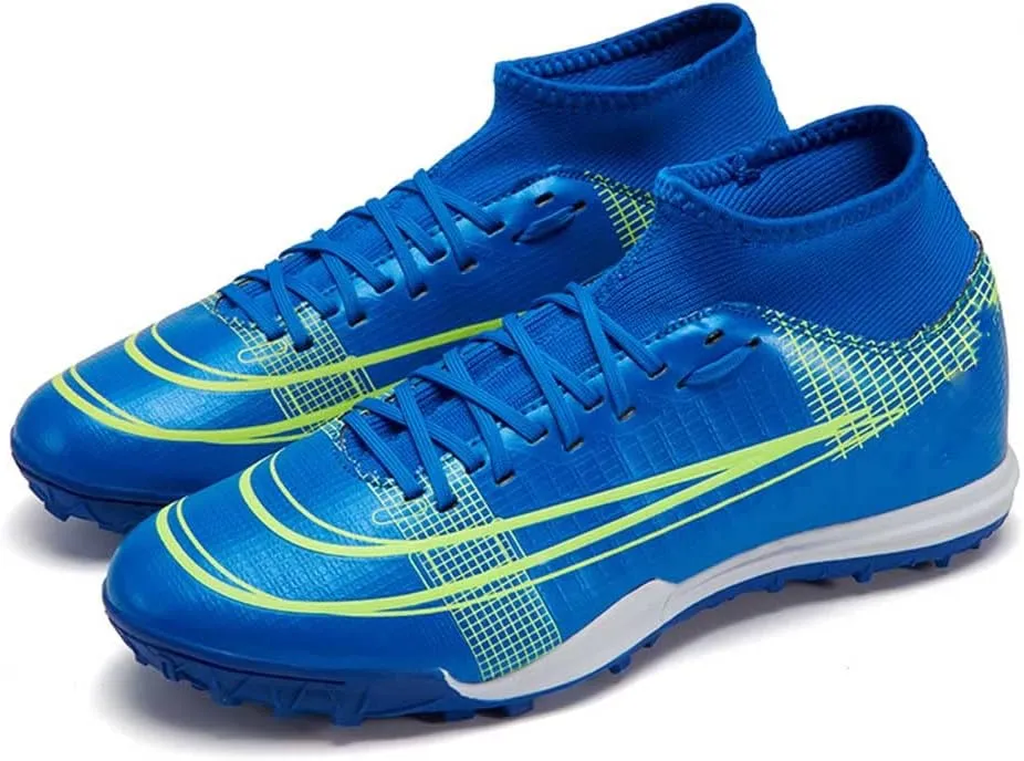 HESBITEUL Mens Athletic Outdoor Indoor Comfortable Soccer Shoes Boys Football Student Cleats Sneaker Shoes High Gripping Power