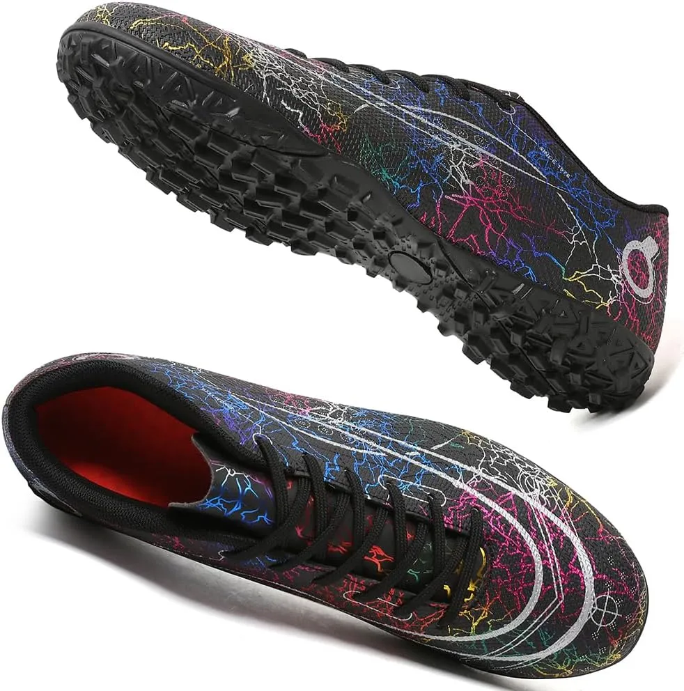 Kids Soccer Cleats Boys Girls Football Shoes Professional High Top Youth Outdoor Training Football Cleats Soccer Shoes (Little Kid/Big Kid)