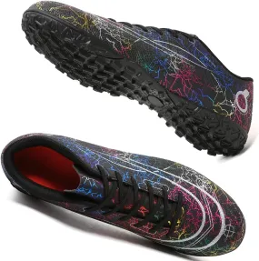 Kids Soccer Cleats Boys Girls Football Shoes Professional High Top Youth Outdoor Training Football Cleats Soccer Shoes (Little Kid/Big Kid)
