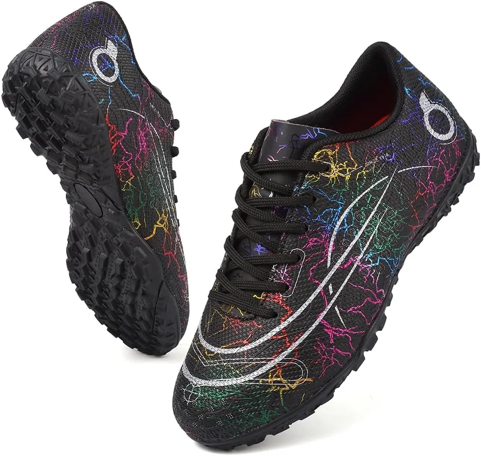 Kids Soccer Cleats Boys Girls Football Shoes Professional High Top Youth Outdoor Training Football Cleats Soccer Shoes (Little Kid/Big Kid)