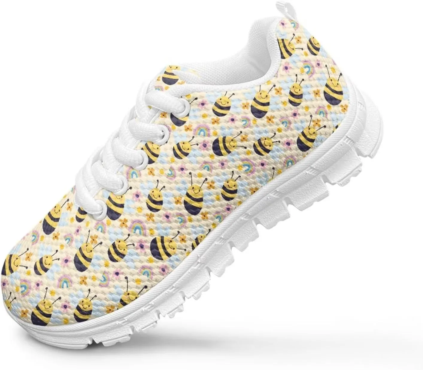 Kids Tennis Shoes Lightweight Athletic Running Shoes Non Slip Breathable Girls Students Sports Sneakers Walking Shoes