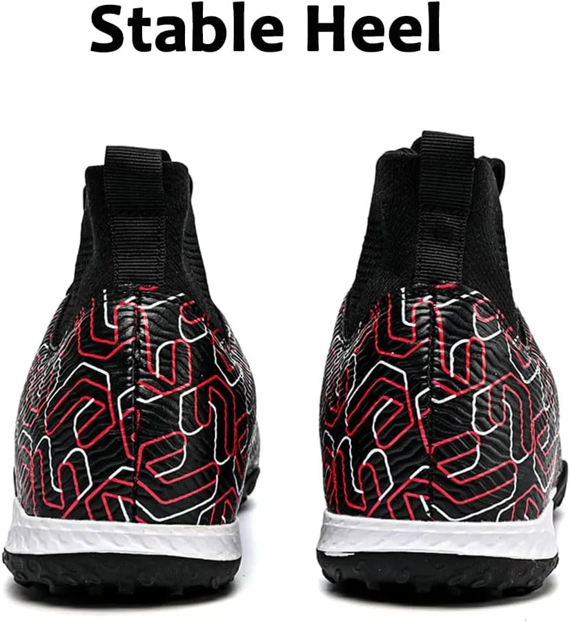 Maylrvjv Men's High-Top Soccer Shoes Anti-Slip Wear-Resistant Football Boots Spikes Athletic Shoes