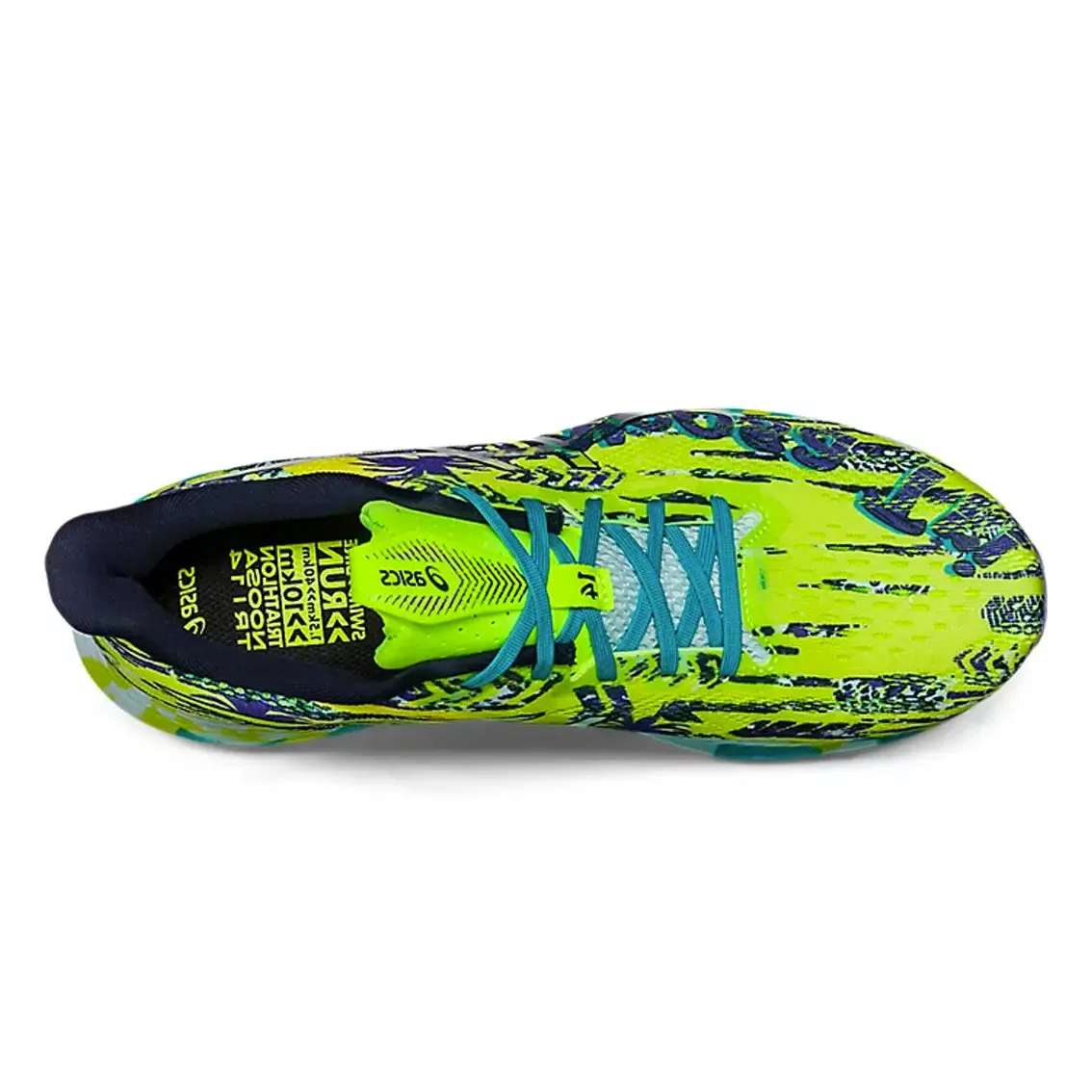 Mens ASICS Noosa Tri 14 Running Shoes - Lime Zest/Sky Blue