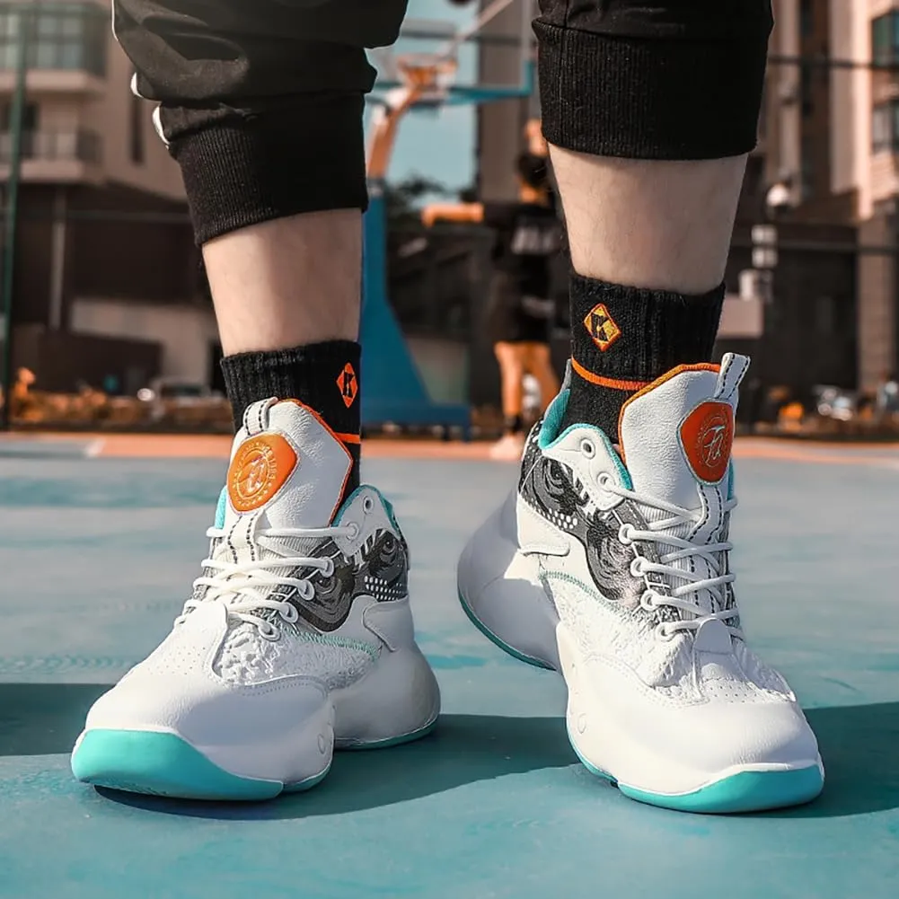 Mens High - Top Non - Slip Breathable Basketball Shoes - Practical Sports Fashion Boots