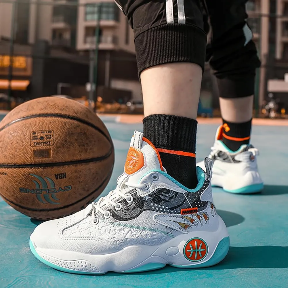 Mens High - Top Non - Slip Breathable Basketball Shoes - Practical Sports Fashion Boots