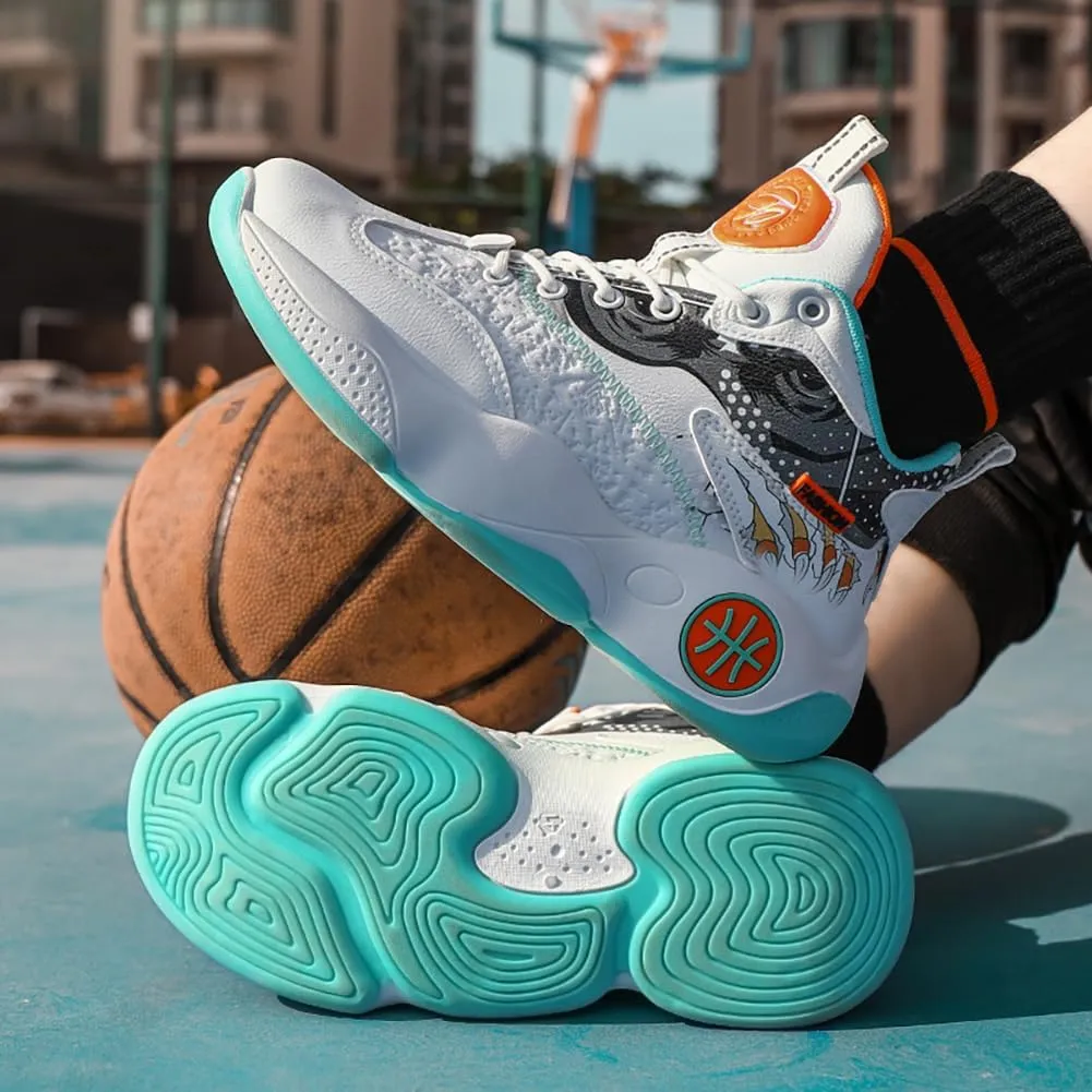 Mens High - Top Non - Slip Breathable Basketball Shoes - Practical Sports Fashion Boots
