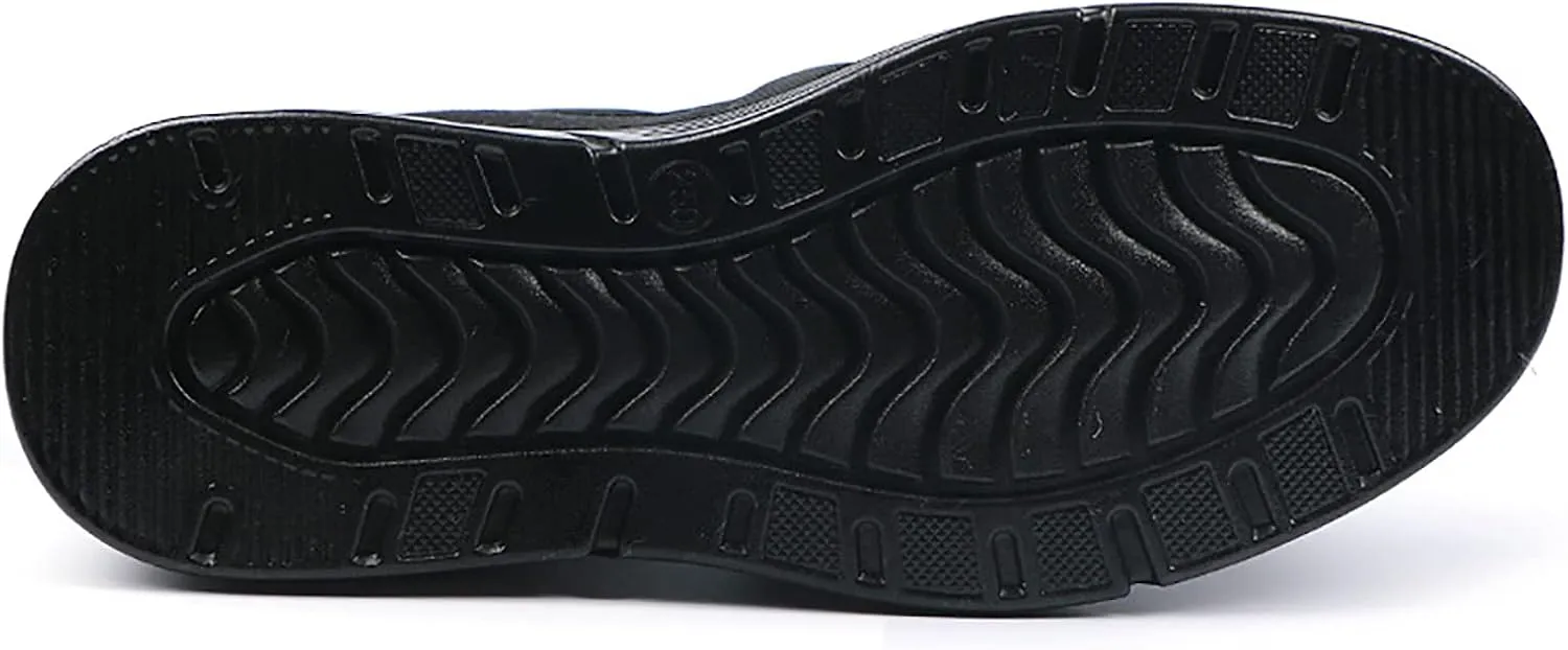 Men's Slip-on Wide Canvas Low-top Loafers, Spring Autumn Middle-Aged Casual with Arch Support Comfort Lightweight Driving Travel Walking Shoes