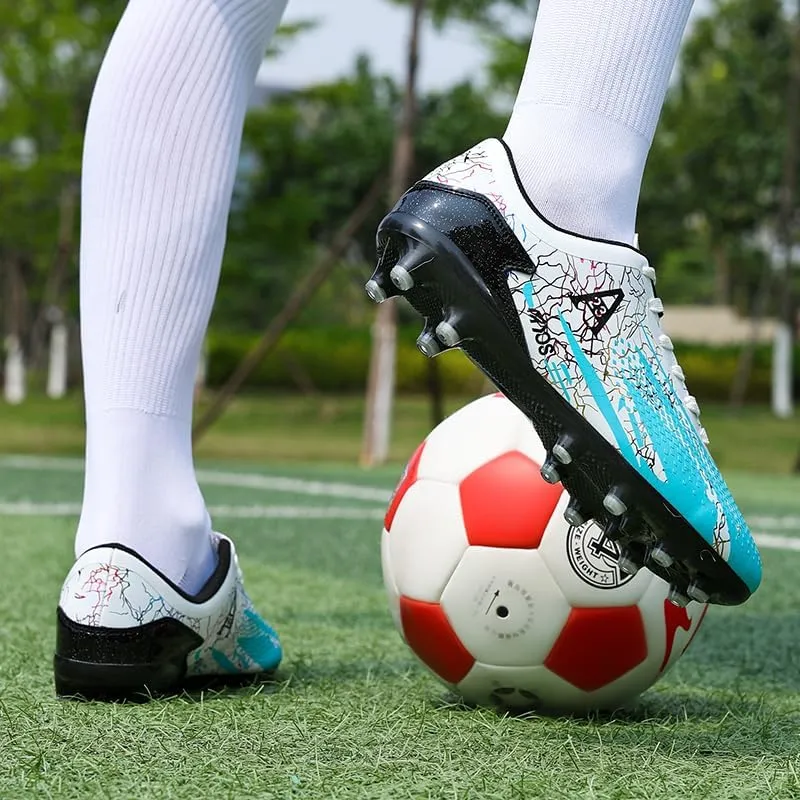 Mens Soccer Cleats Football Boots Professional Training Turf Mens Outdoor Indoor Sports Athletic Big Boy's Sneaker Indoor Shoes for Kids Soccer
