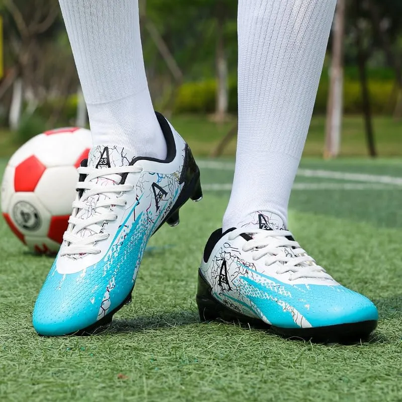 Mens Soccer Cleats Football Boots Professional Training Turf Mens Outdoor Indoor Sports Athletic Big Boy's Sneaker Indoor Shoes for Kids Soccer