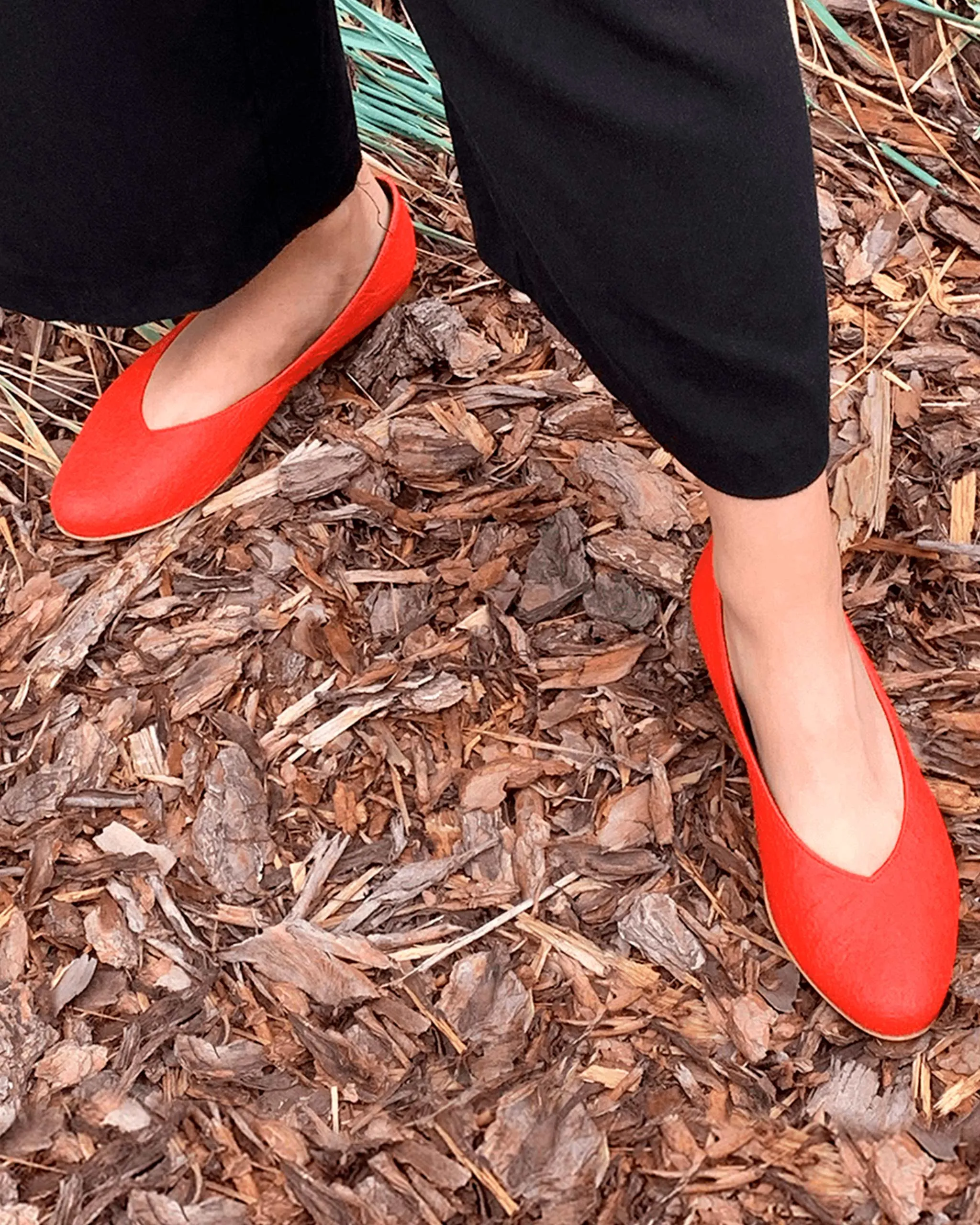 Pumps Paprika Pina ballerinas made of Pinatex