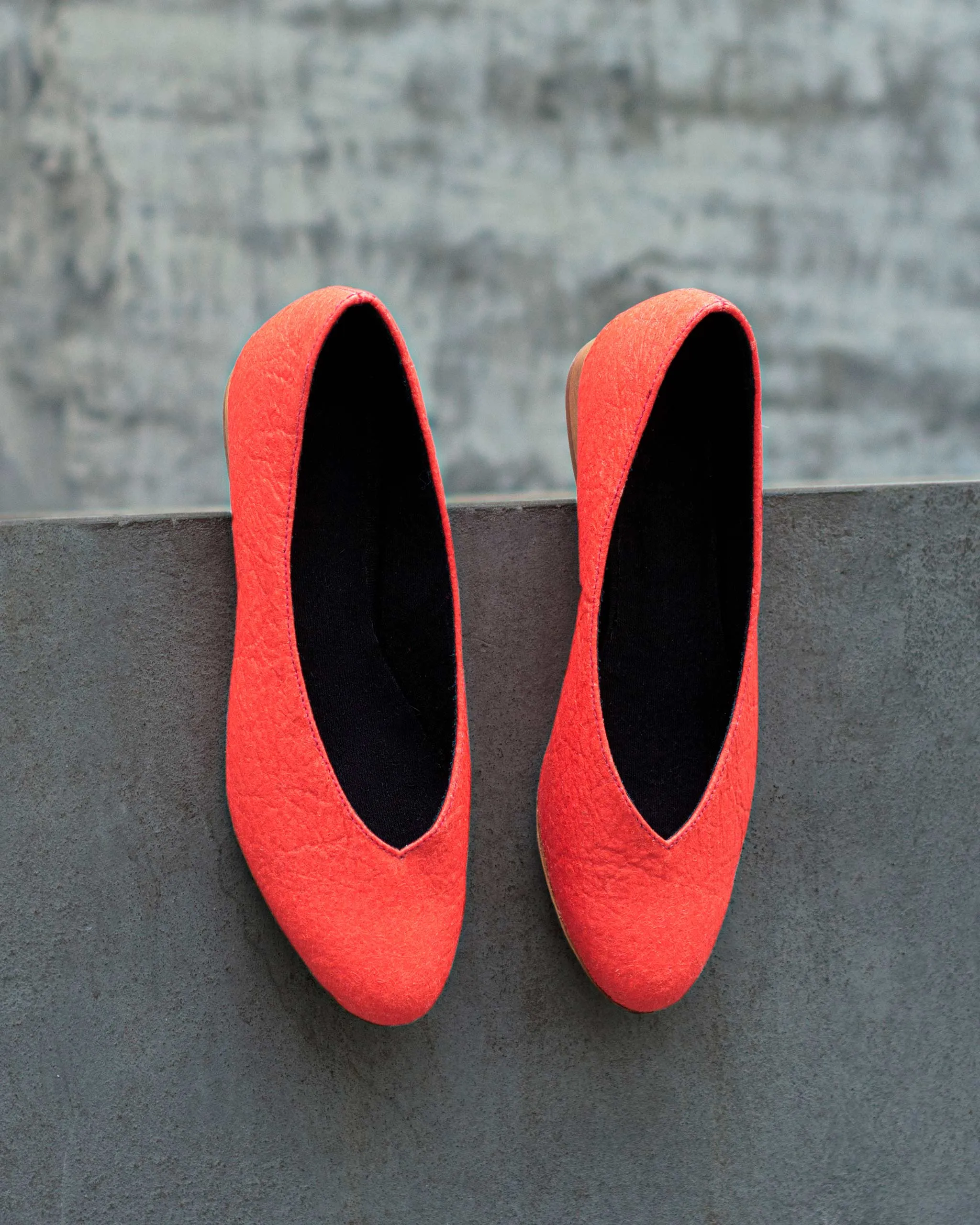 Pumps Paprika Pina ballerinas made of Pinatex