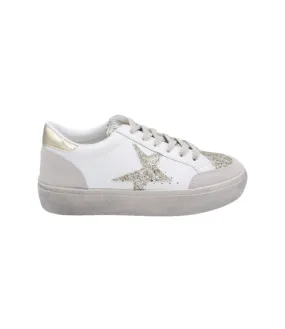 "Glitter star" shoes gold
