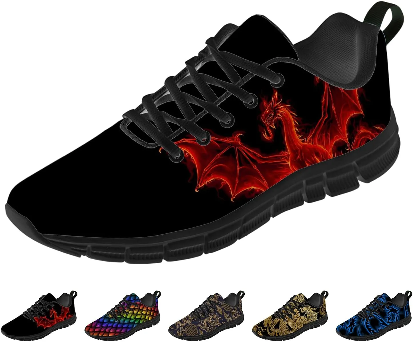 Running Shoes for Women Men Novelty Print Tennis Shoes Lightweight Walking Gym Sneakers