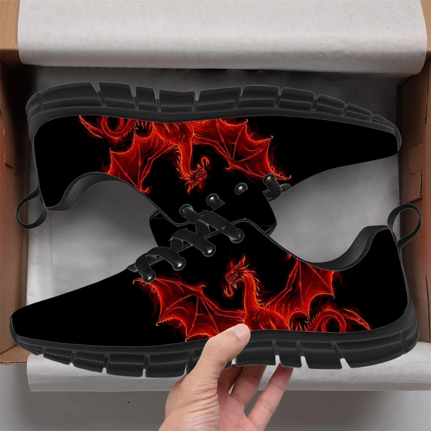 Running Shoes for Women Men Novelty Print Tennis Shoes Lightweight Walking Gym Sneakers
