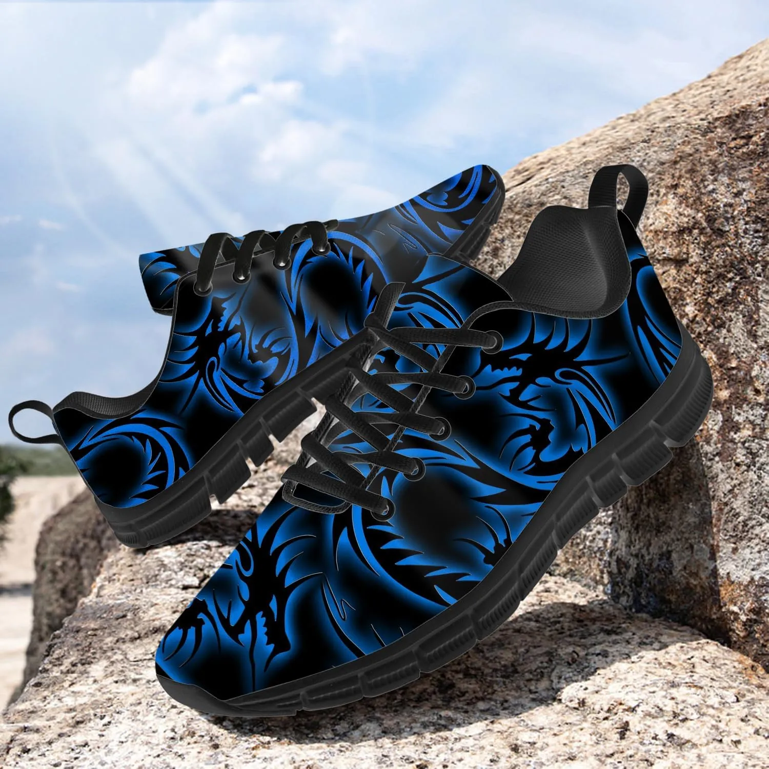 Running Shoes for Women Men Novelty Print Tennis Shoes Lightweight Walking Gym Sneakers