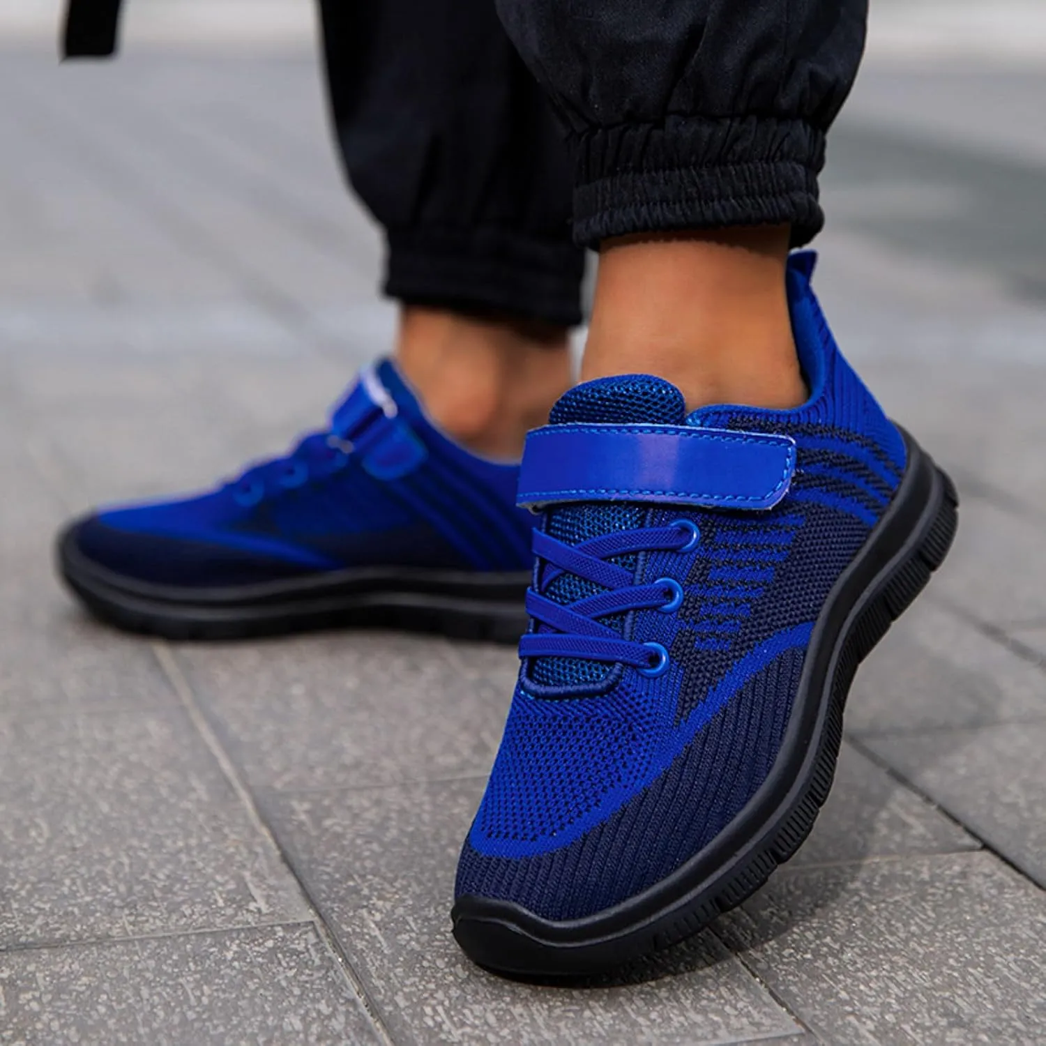 Sneakers for Girl Mesh Kids Breathable Tennis Walking Non-Slip Hook and Loop Athletic Lightweight Running Shoes Outdoor Sport