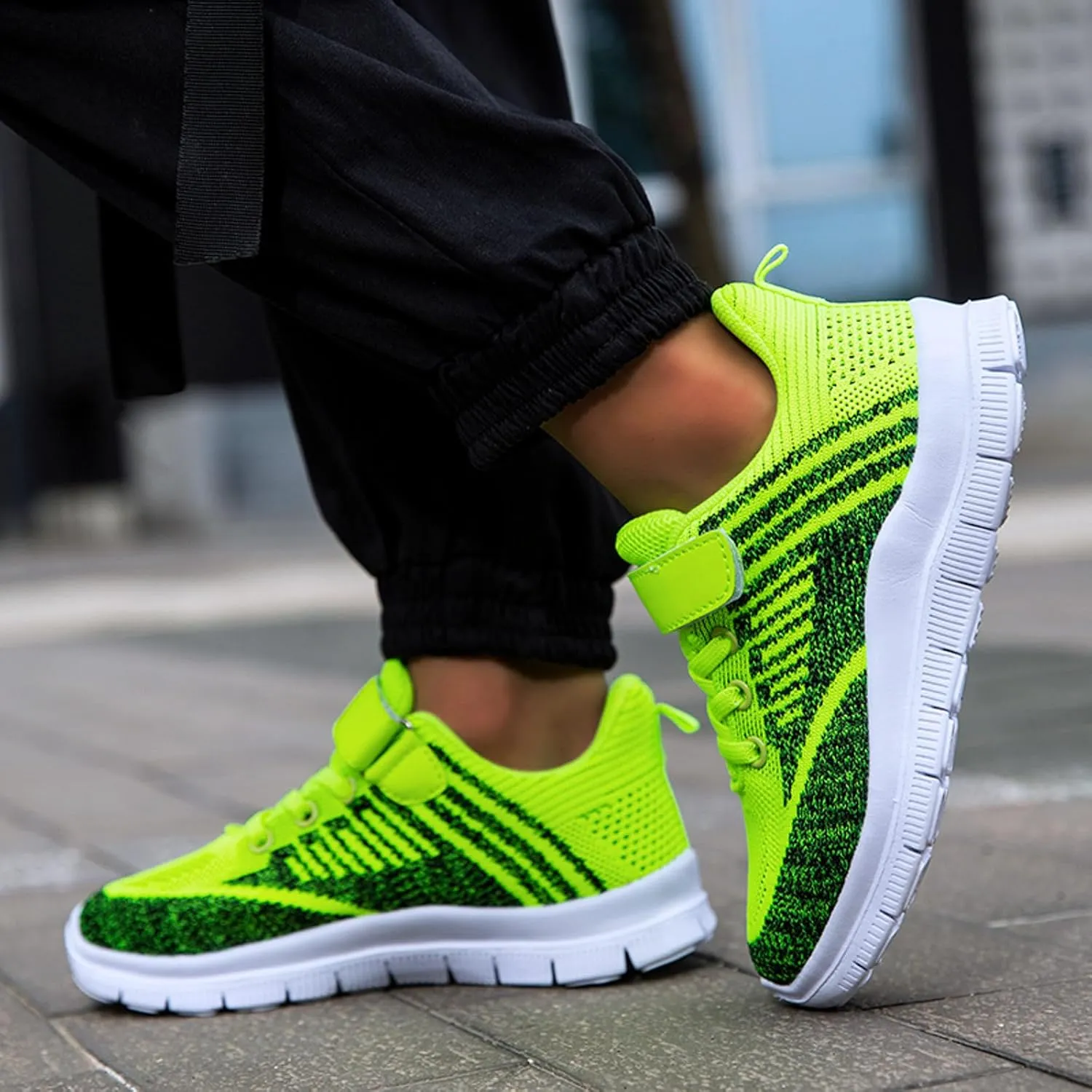 Sneakers for Girls Athletic Sport Lightweight Kids Running Shoes Breathable Strap Unisex for Little Kid Big Kid Non-Slip