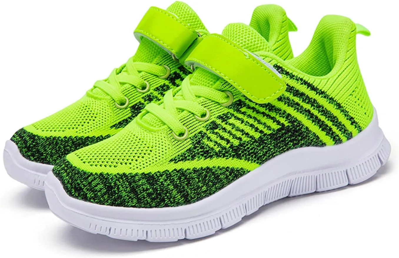Sneakers for Girls Athletic Sport Lightweight Kids Running Shoes Breathable Strap Unisex for Little Kid Big Kid Non-Slip