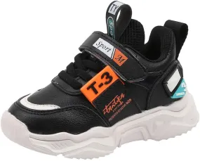 Sneakers for Kids Girls Boys Casual Shoes Sports Girls Flat Lightweight Mesh Breathable Solid Lace Up Hook Loop