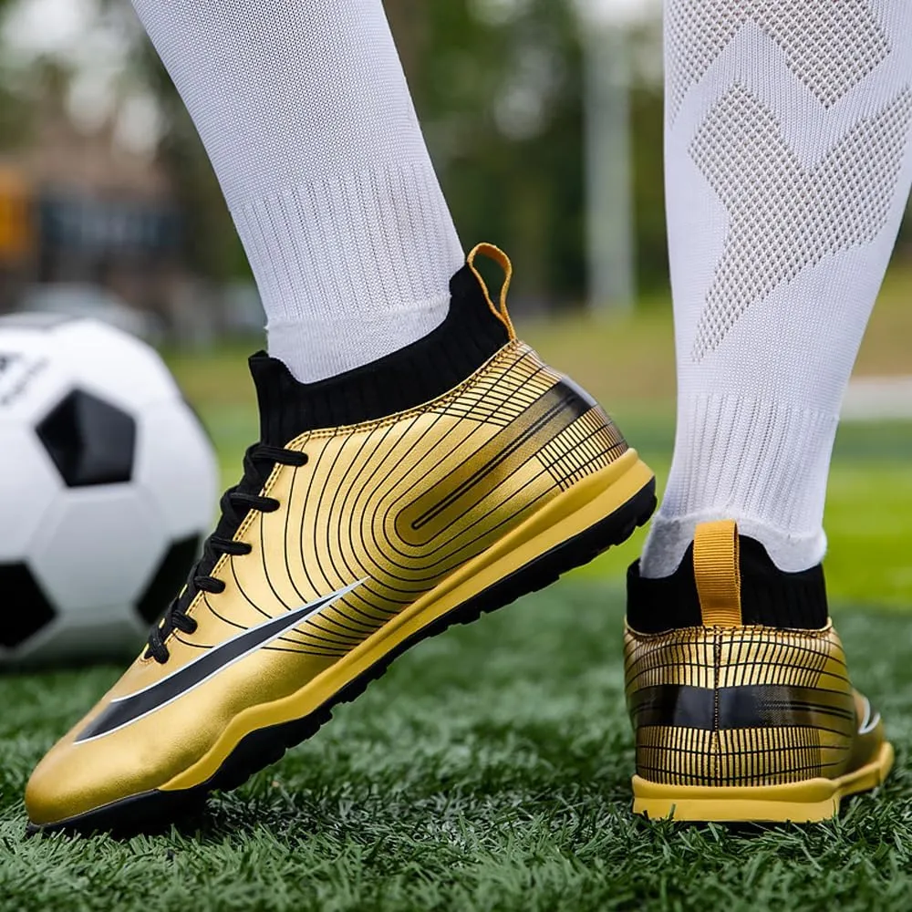 Soft Athletic Soccer Boots for Men: Boys Non-Slip Professional Football Cleats for Outdoor Competition Training