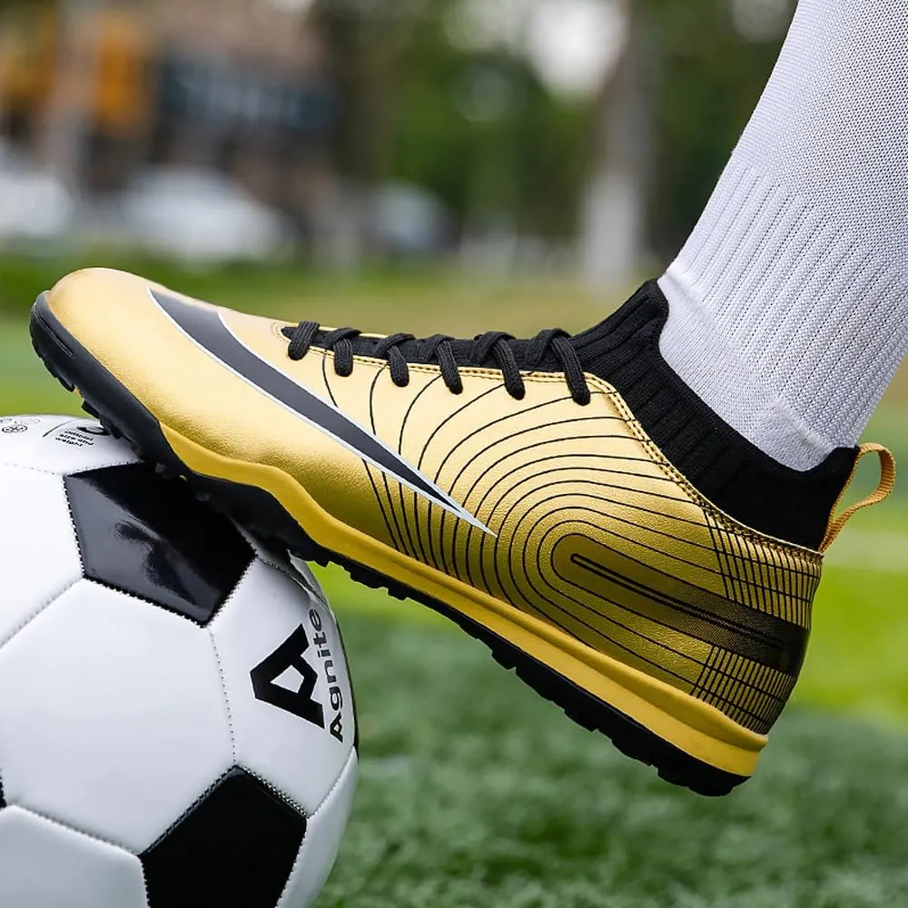 Soft Athletic Soccer Boots for Men: Boys Non-Slip Professional Football Cleats for Outdoor Competition Training