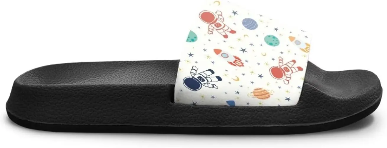 UNICEU Slides Sandals for Toddlers Comfortable Non-Slip House Slippers Casual Quick Drying Shower Shoes for Bathroom